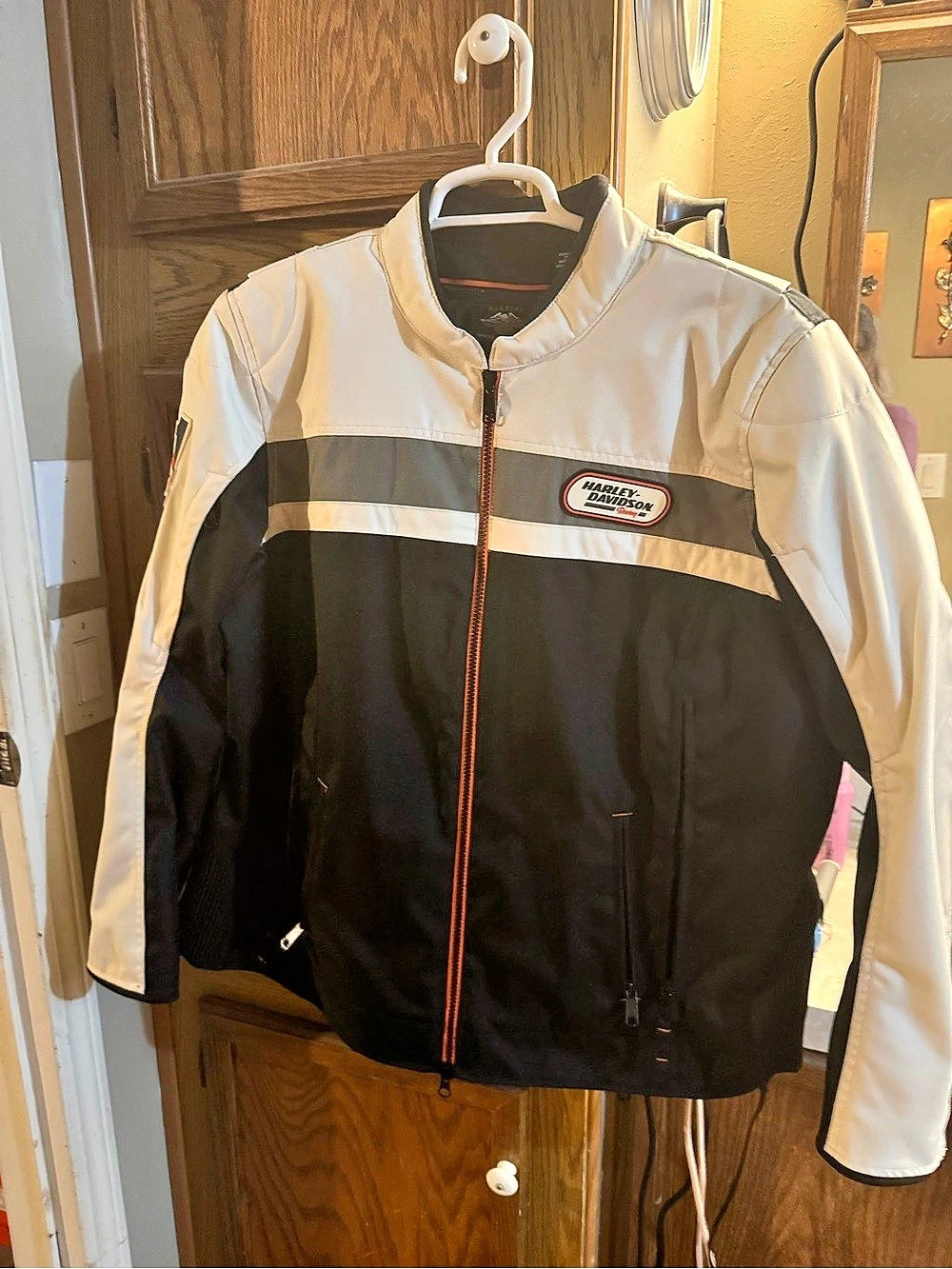 Harley-Davidson Womens H-D Trenton Mesh Riding Jacket Black & White
